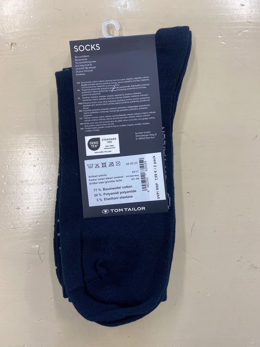 Tom Tailor Mens Basic Dot Navy Socks