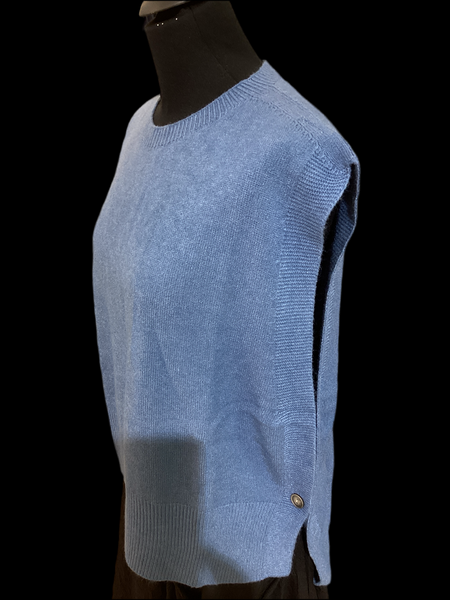 Art Gilet Knit Blue