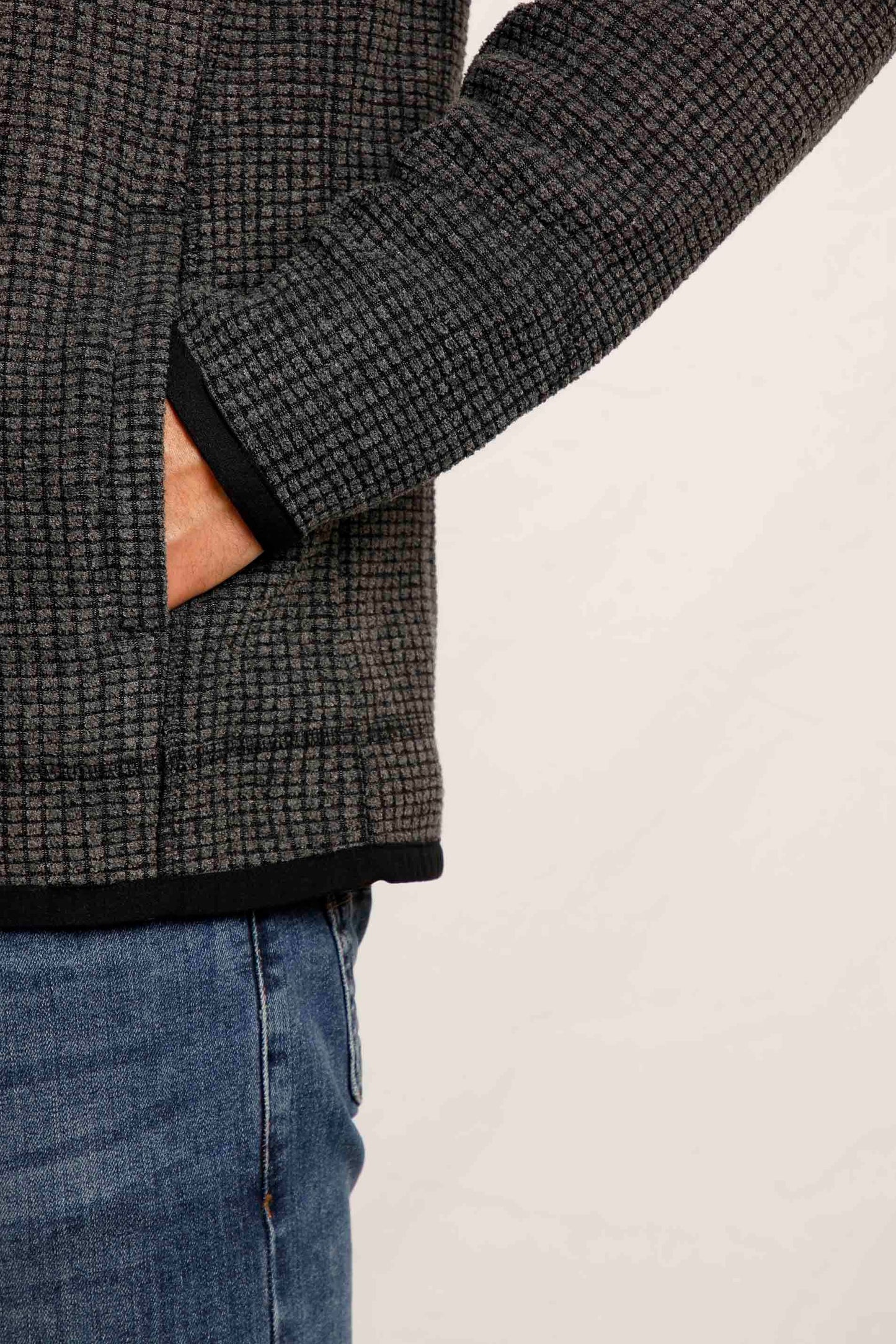 Weird Fish Rossten Fleece Full Zip-Washed Blk