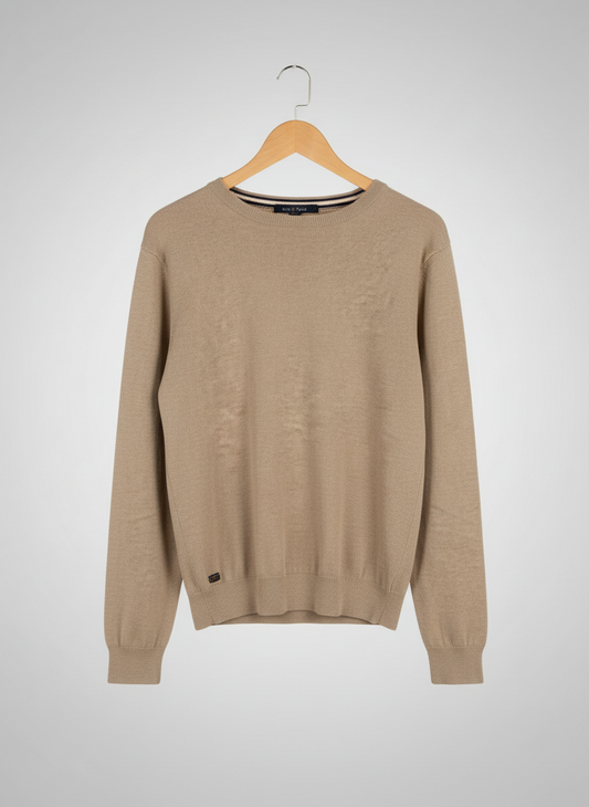 Cash Crew Neck mens jumper Mocha