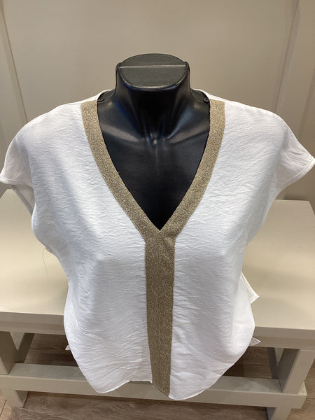 Peruzzi Metallic Trim Top