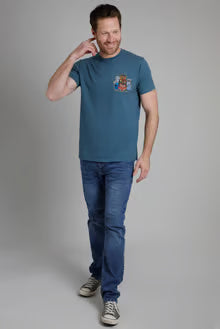 Weird Fish Doctor Hoot Artist T-Shirt Blue Mirage