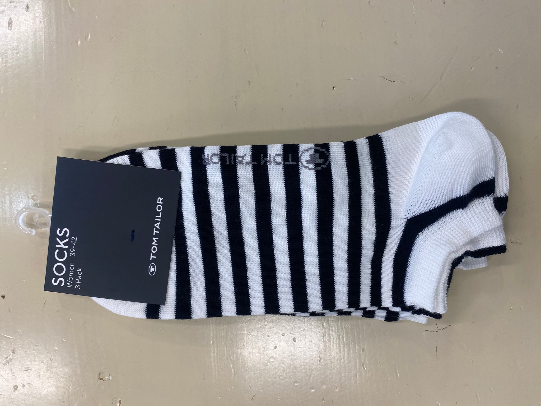 Tom Tailor Women's Sneaker Sock Stripe Black