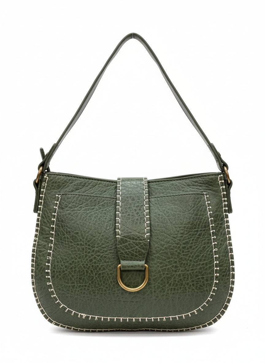 Vegan Leather Stitch Bag