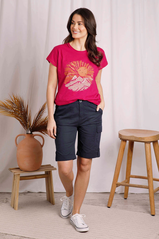 Weird Fish RHAE Cargo Shorts- Navy