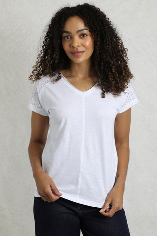 Pernille Cutaway Tee White