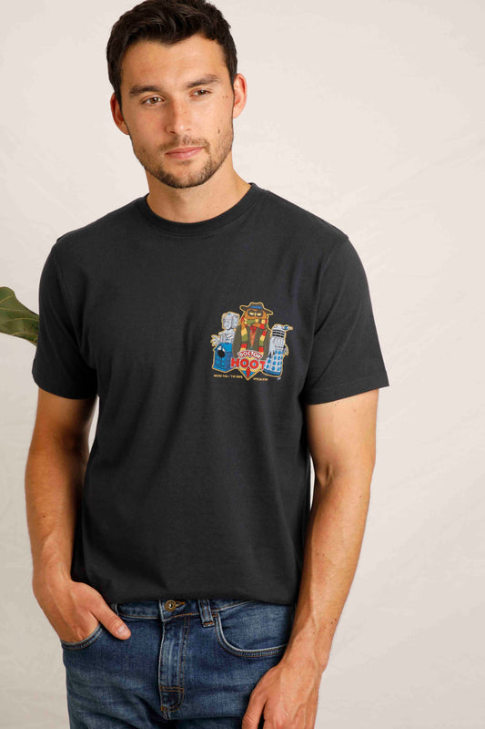 Weird Fish Doctor Hoot Artist T-Shirt Navy