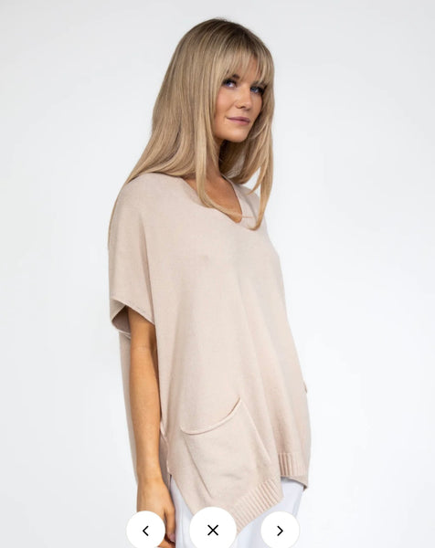 K&P Anna Sleeveless Knit-Taupe