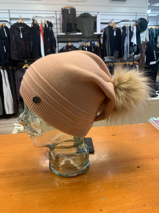 Peruzzi Raised Stripe Slouch Hat Blush Pink