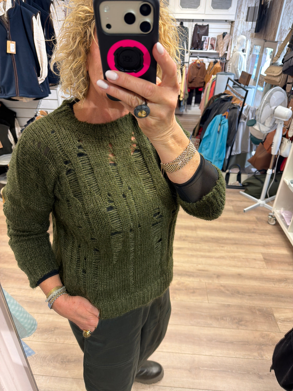 Lotus Eatera Knit Sweater WLA/017 Khaki