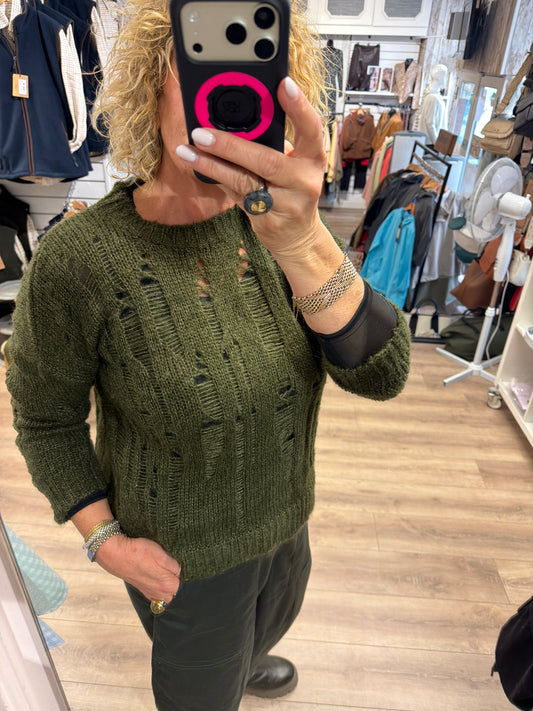Lotus Eatera Knit Sweater WLA/017 Khaki