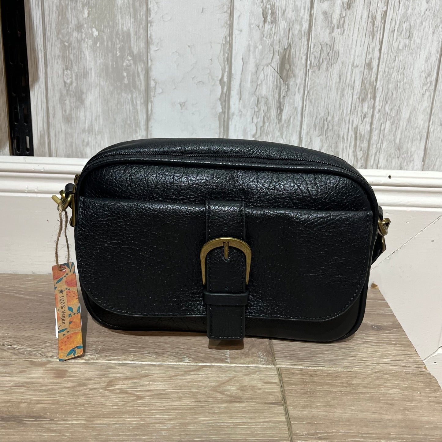 Vegan Double Zip Cross Body
