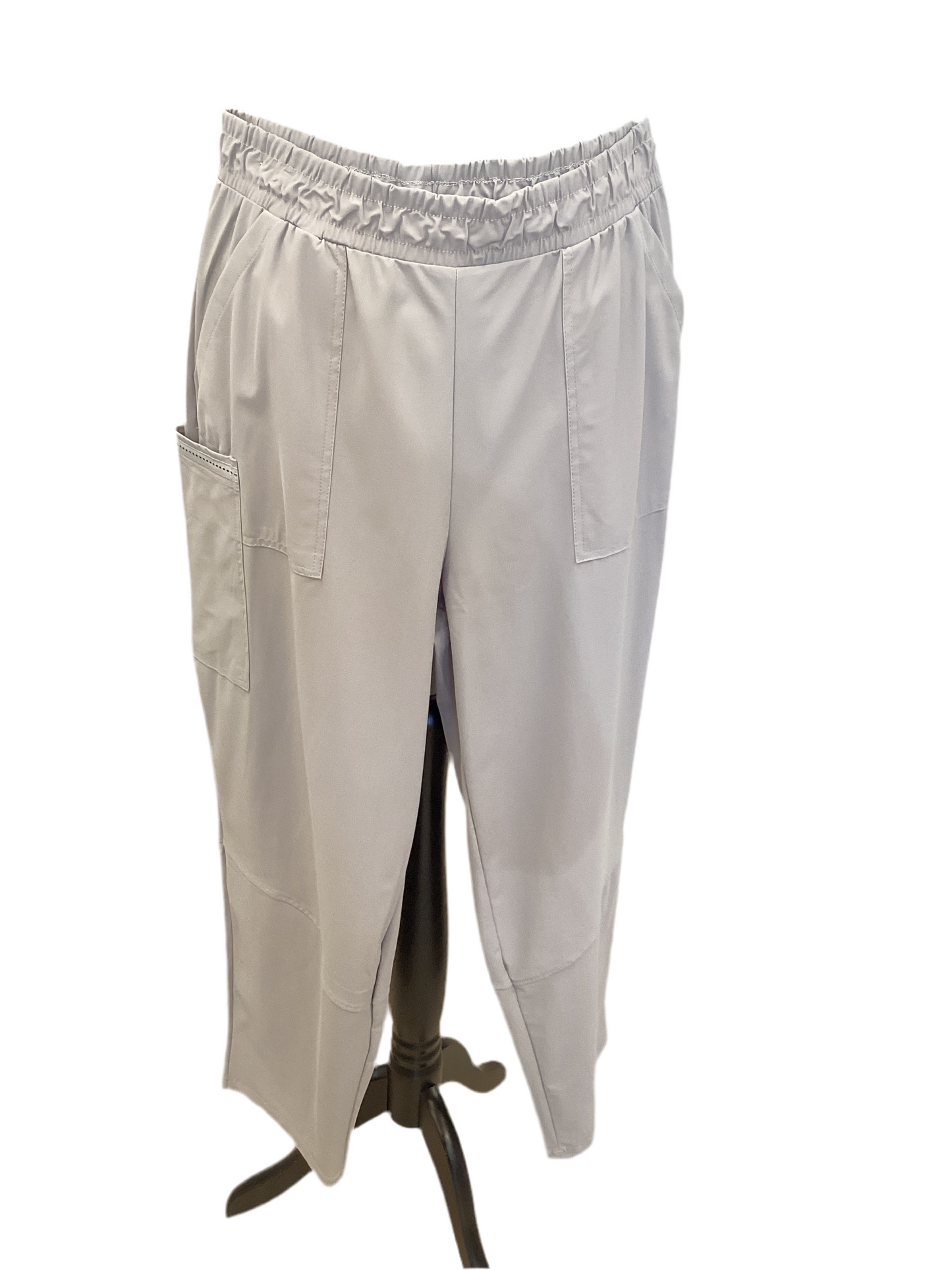 Naya Wide Patch Pocket and Seam Trousers Taupe