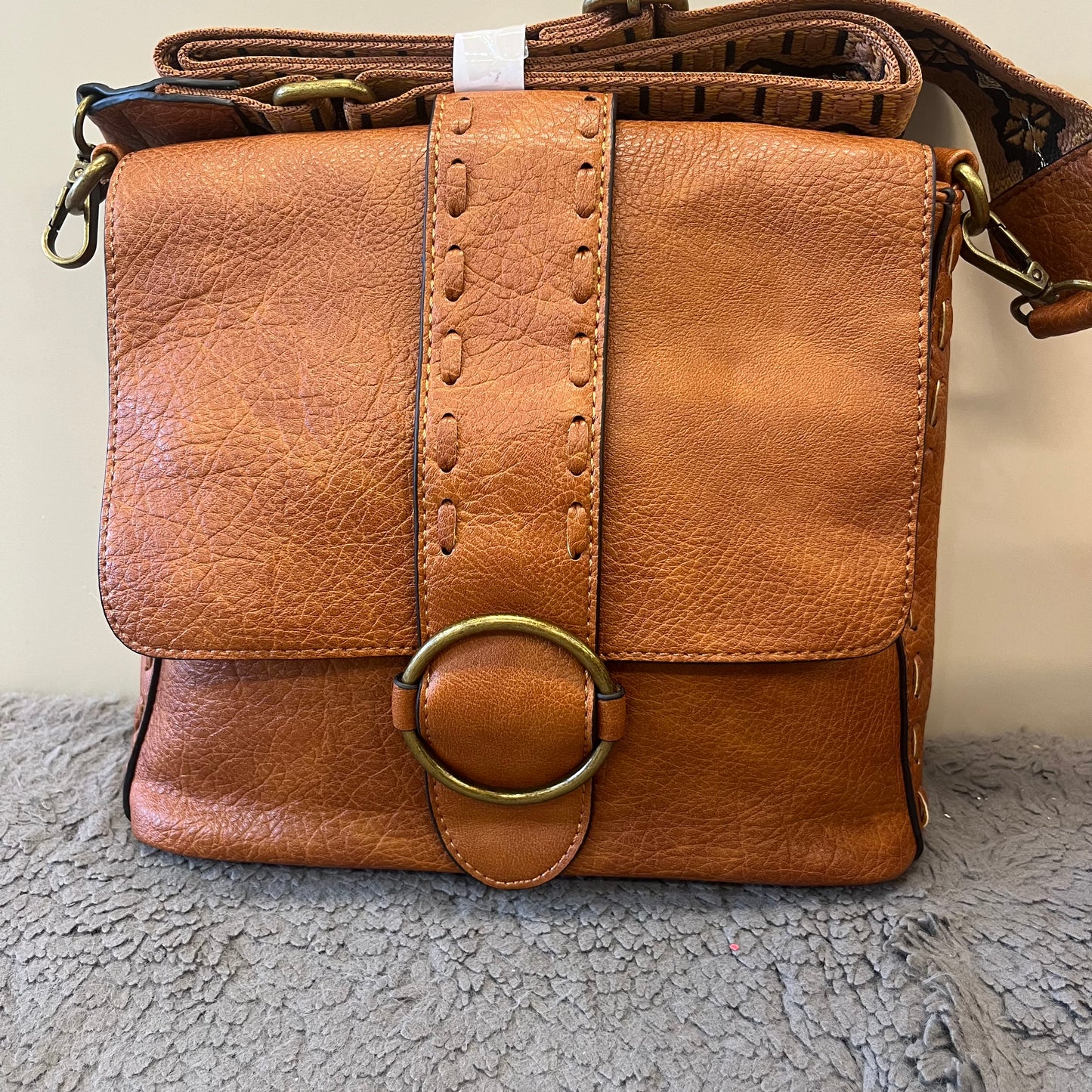 Vegan 2 strap Buckle Bag