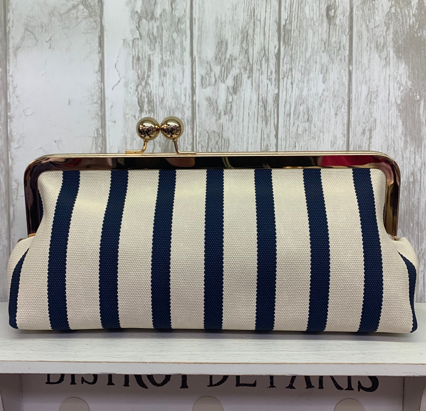 Stripe Clutch Bag