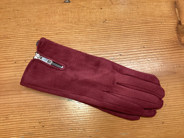 Gloves with zip