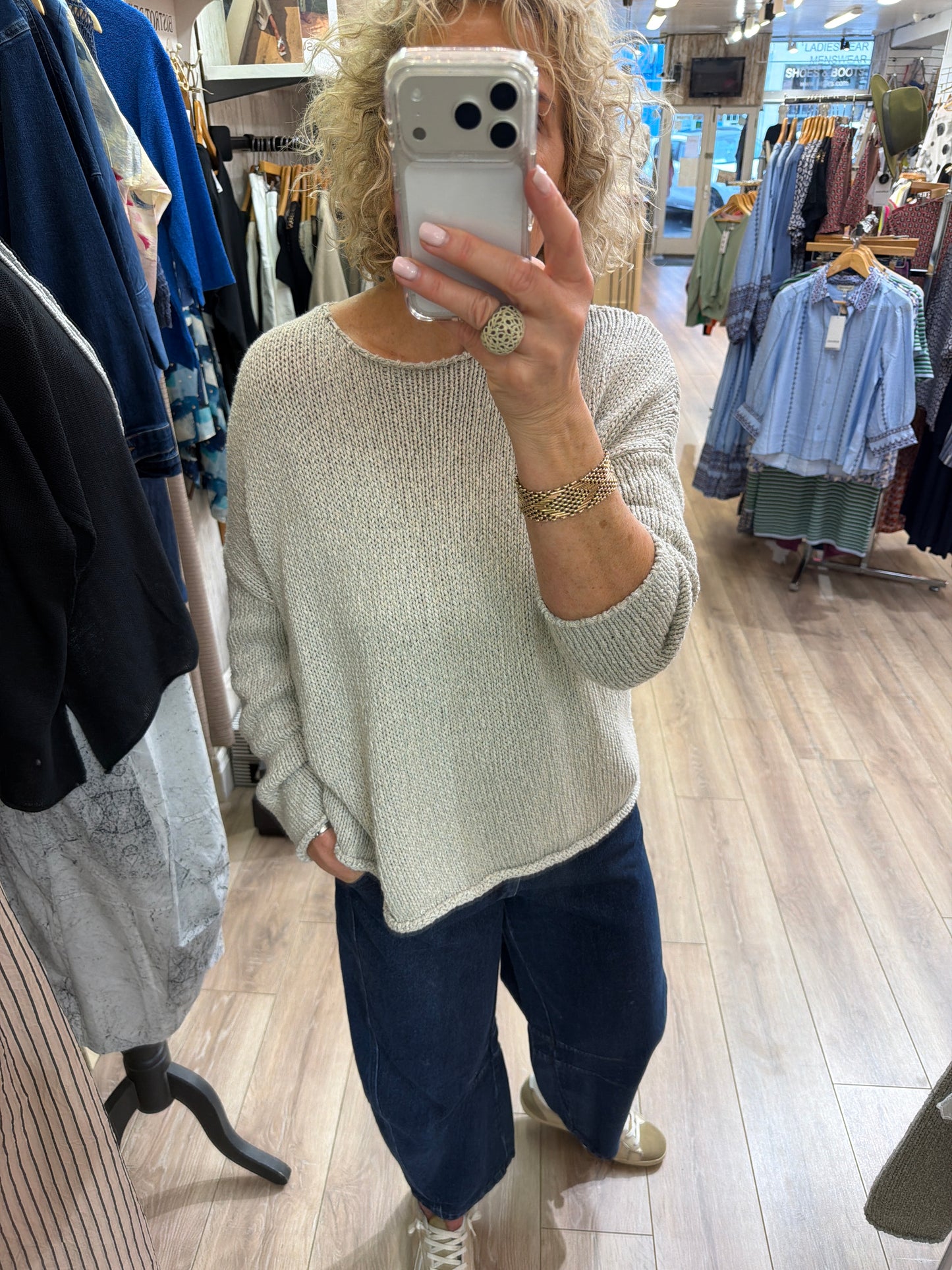 Neirami Boatneck Sweater Alloro