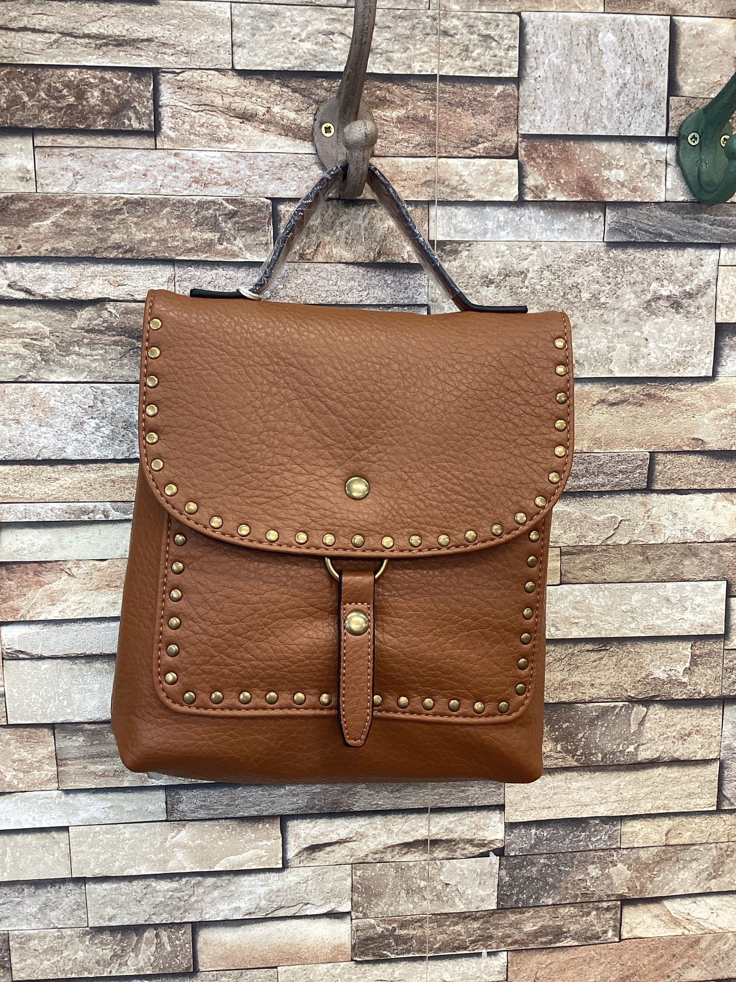 Vegan Leather Stud Crossbody