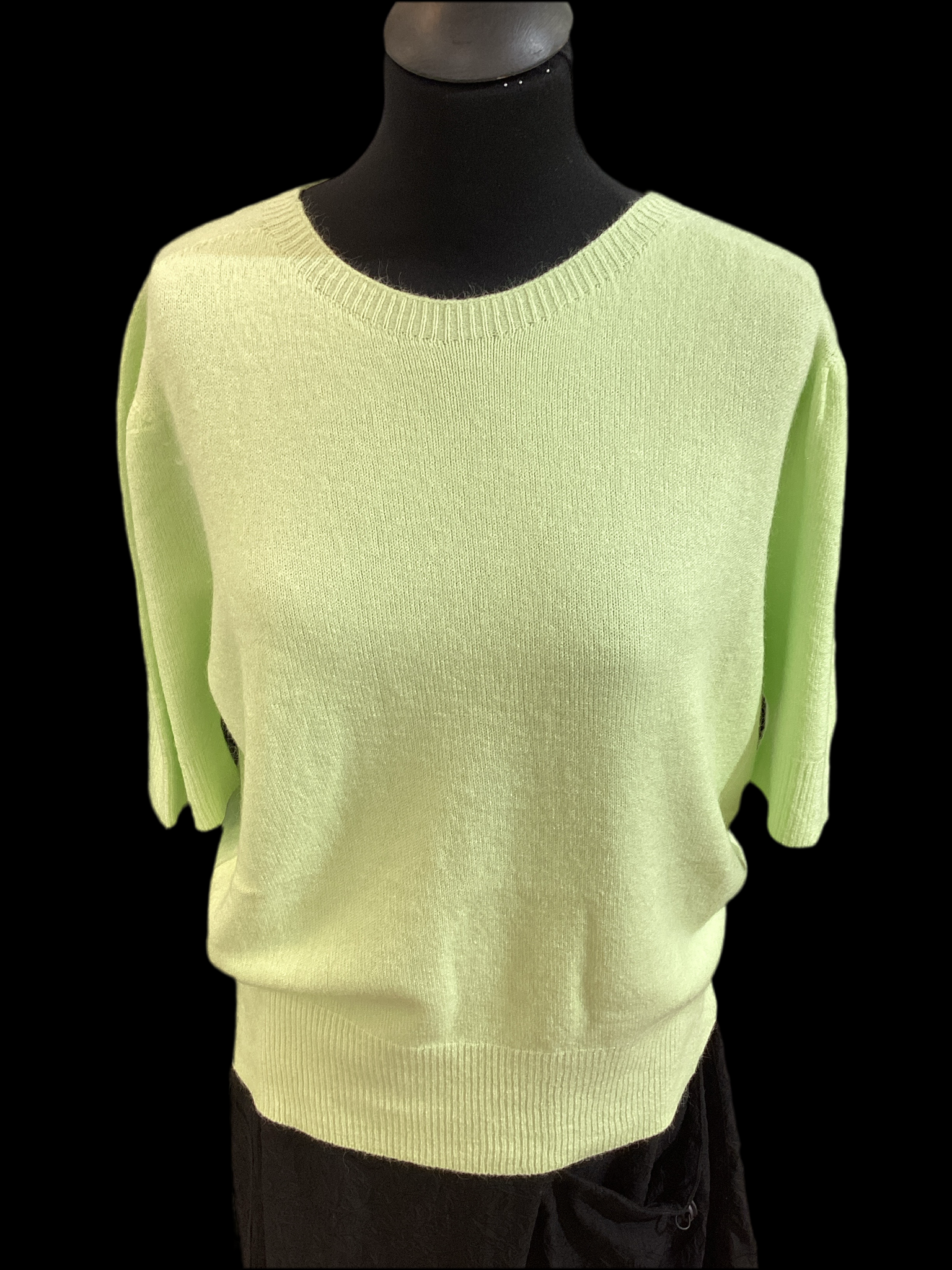 Art Round Neck Sweater Green