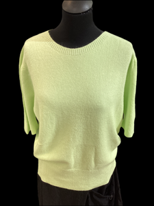 Art Round Neck Sweater Green