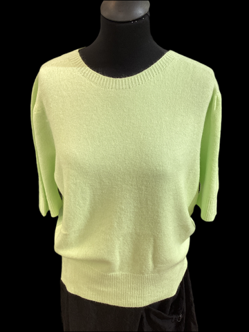 Art Round Neck Sweater Green