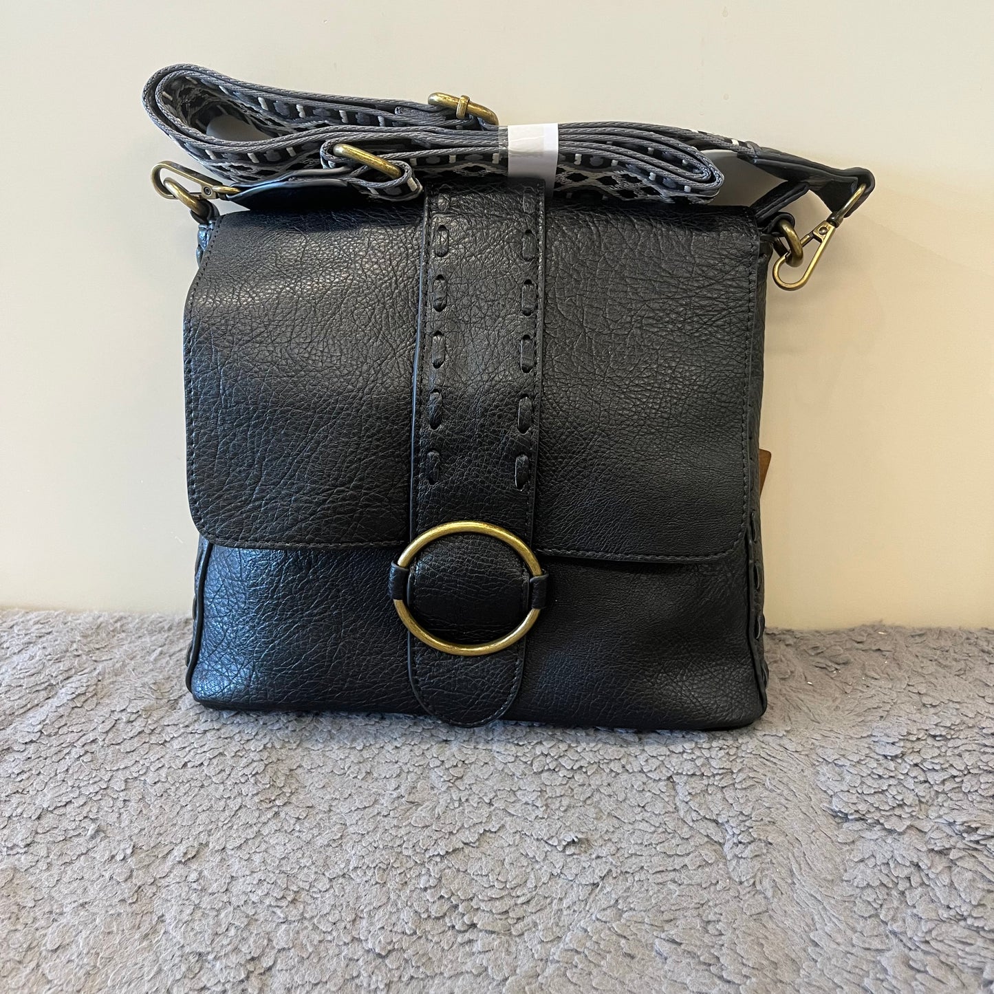 Vegan 2 strap Buckle Bag