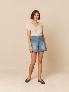 INDI & COLD RETRO DENIM SHORTS