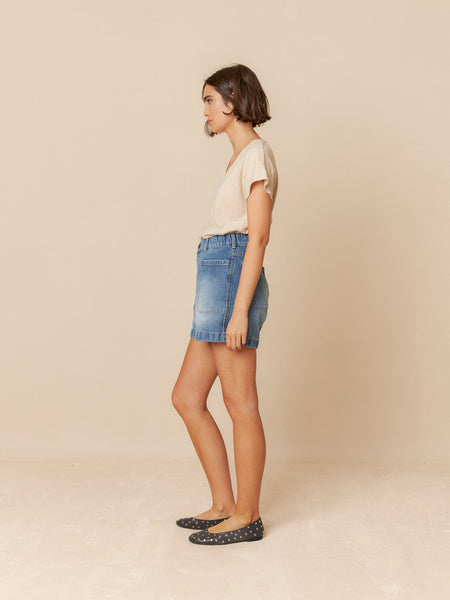 INDI & COLD RETRO DENIM SHORTS