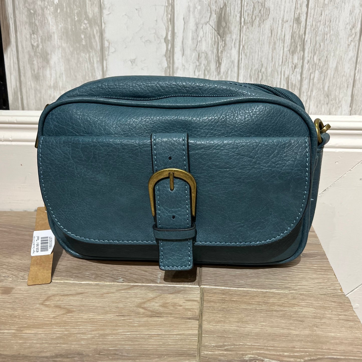 Vegan Double Zip Cross Body