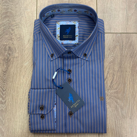 Benetti Lisbon Shirt Coffee