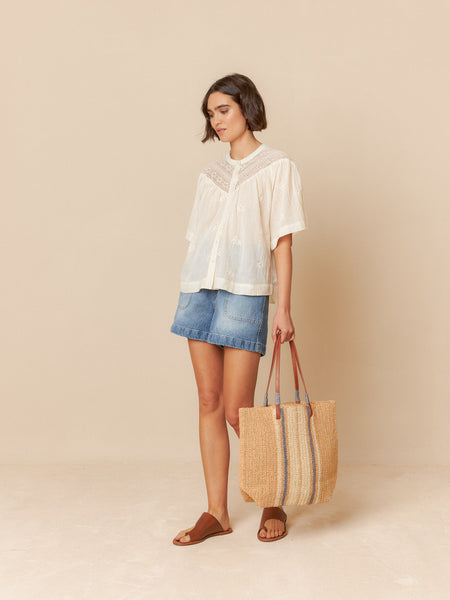 INDI & COLD SHORT SLEVE BLOUSE