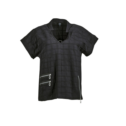 My Soul Bubble Zip Top Black