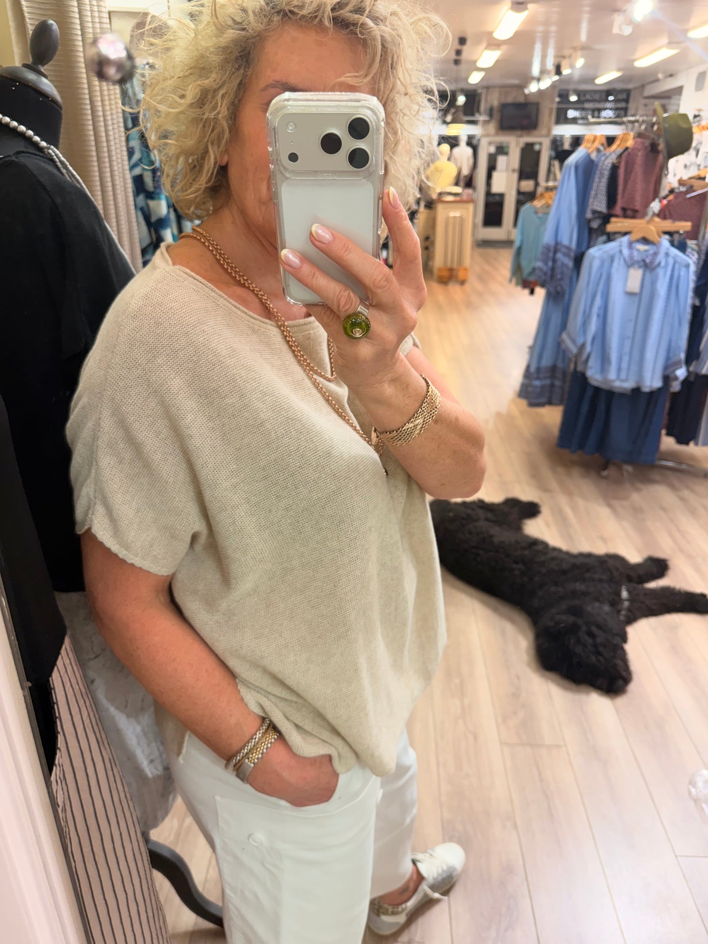 Lotus Eaters Lak 19 Knit Top Beige