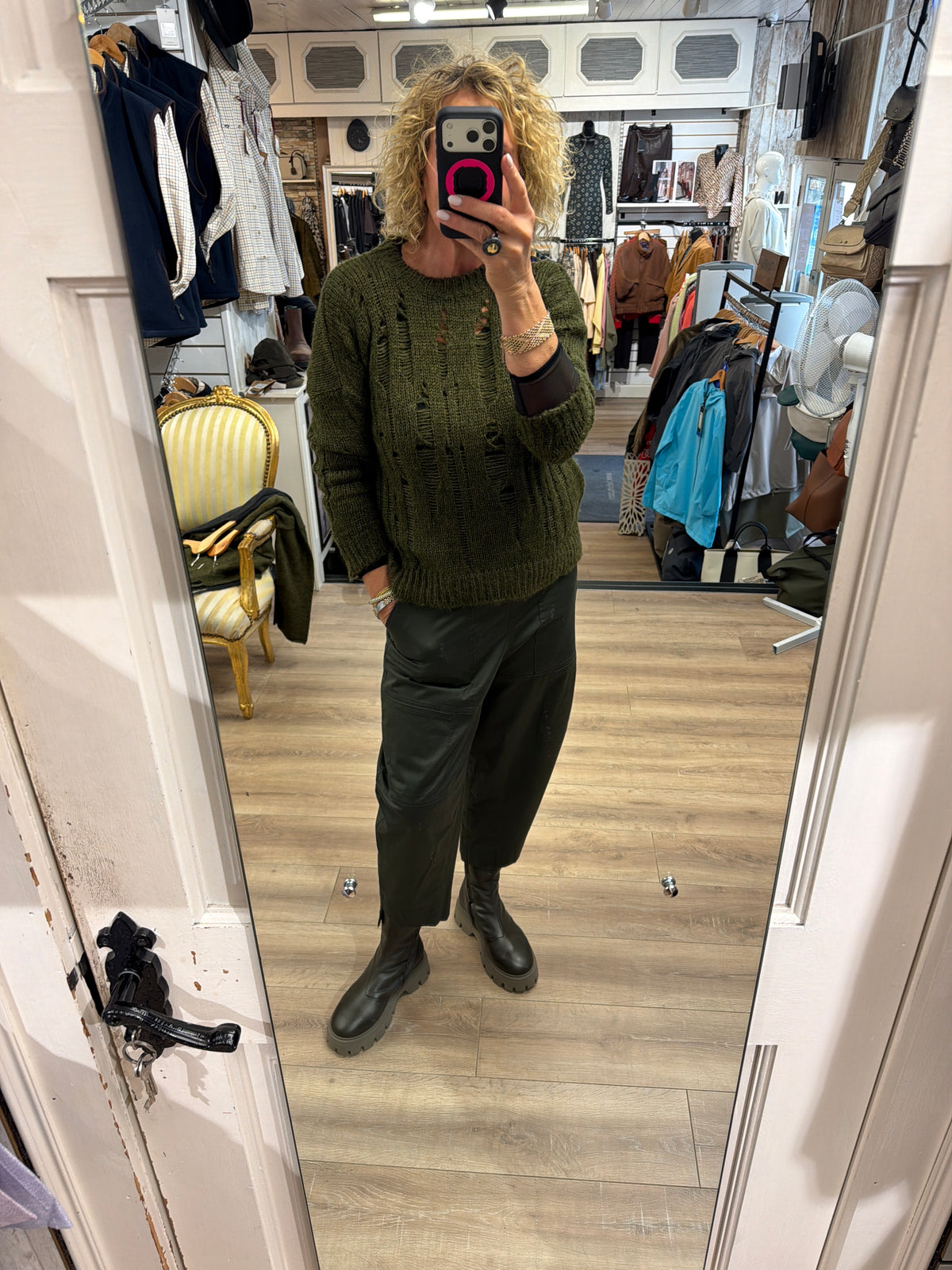 Lotus Eatera Knit Sweater WLA/017 Khaki