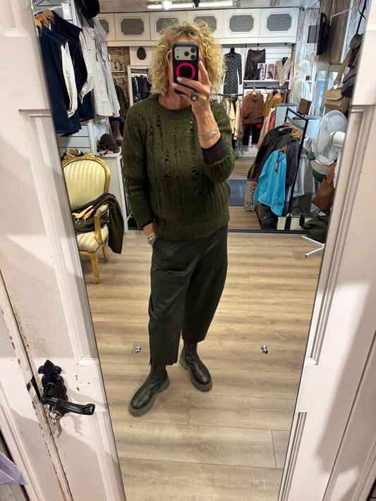 Lotus Eatera Knit Sweater WLA/017 Khaki