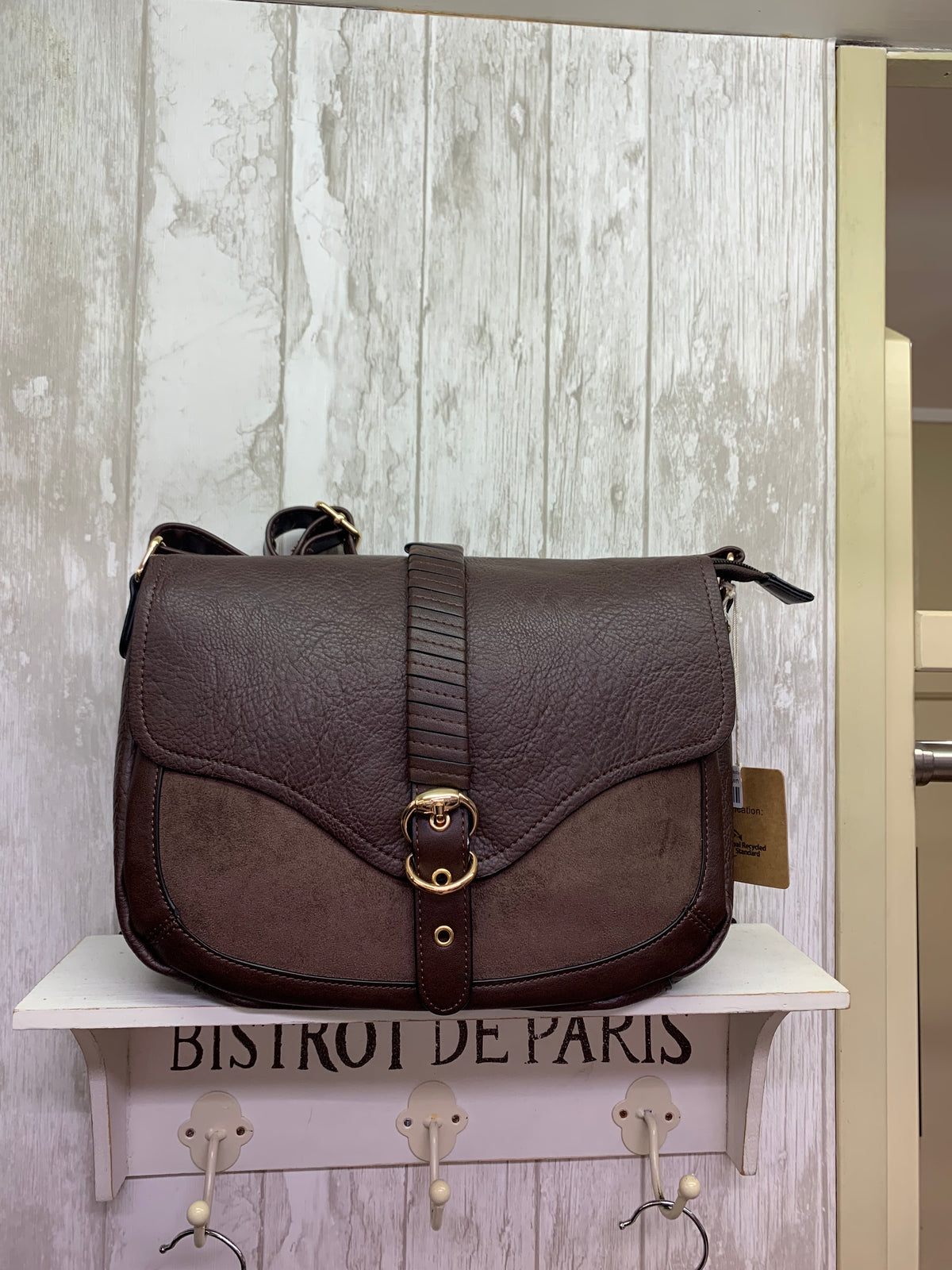 Two Tone Vegan Crossbody