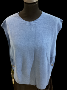 Art Gilet Knit Blue