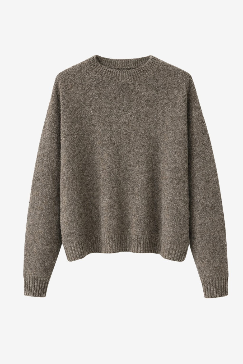 Jane Lushka Velvety Wool Blend Pullover Toupe