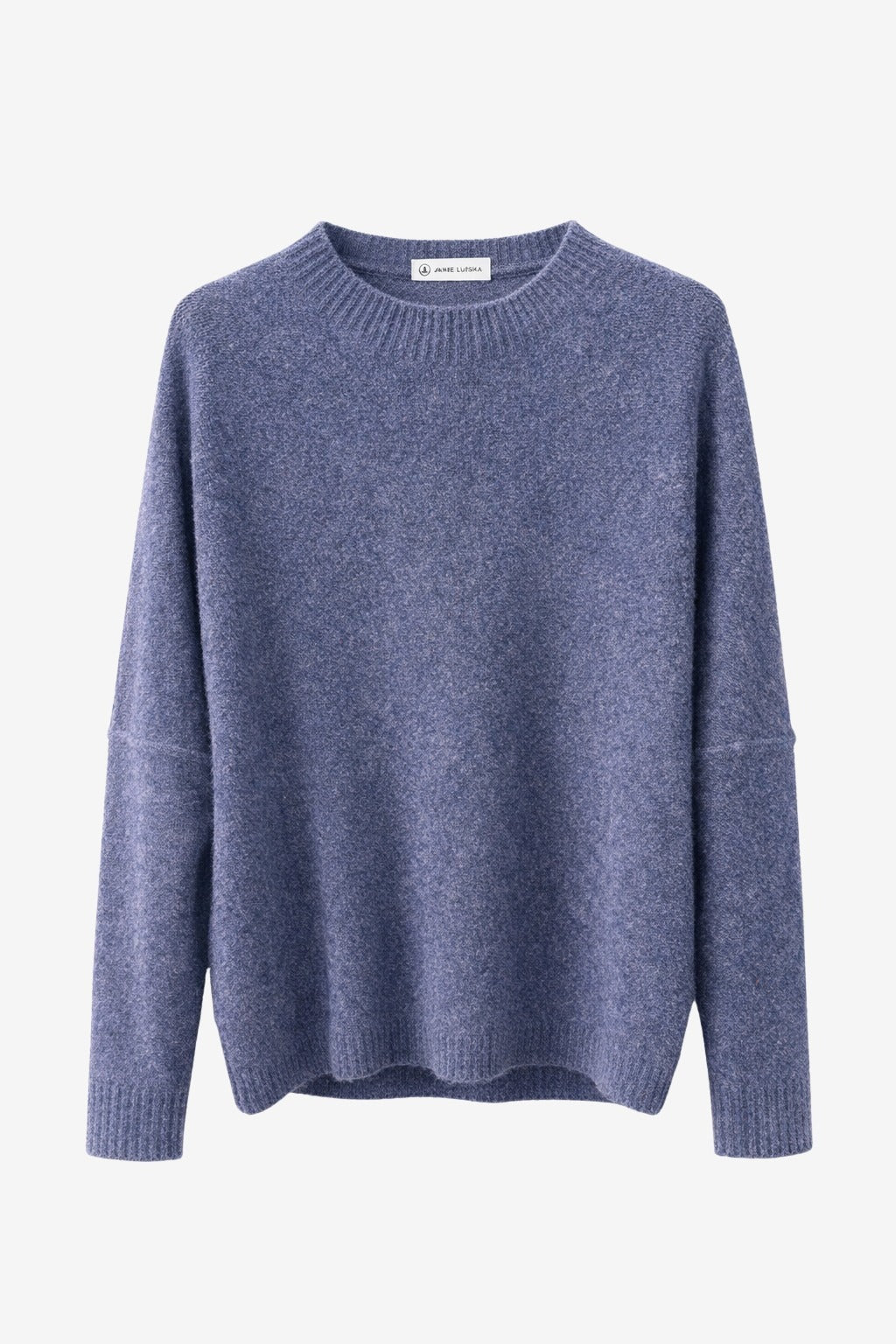 Jane Lushka Velvety Wool Blend Pullover Blue
