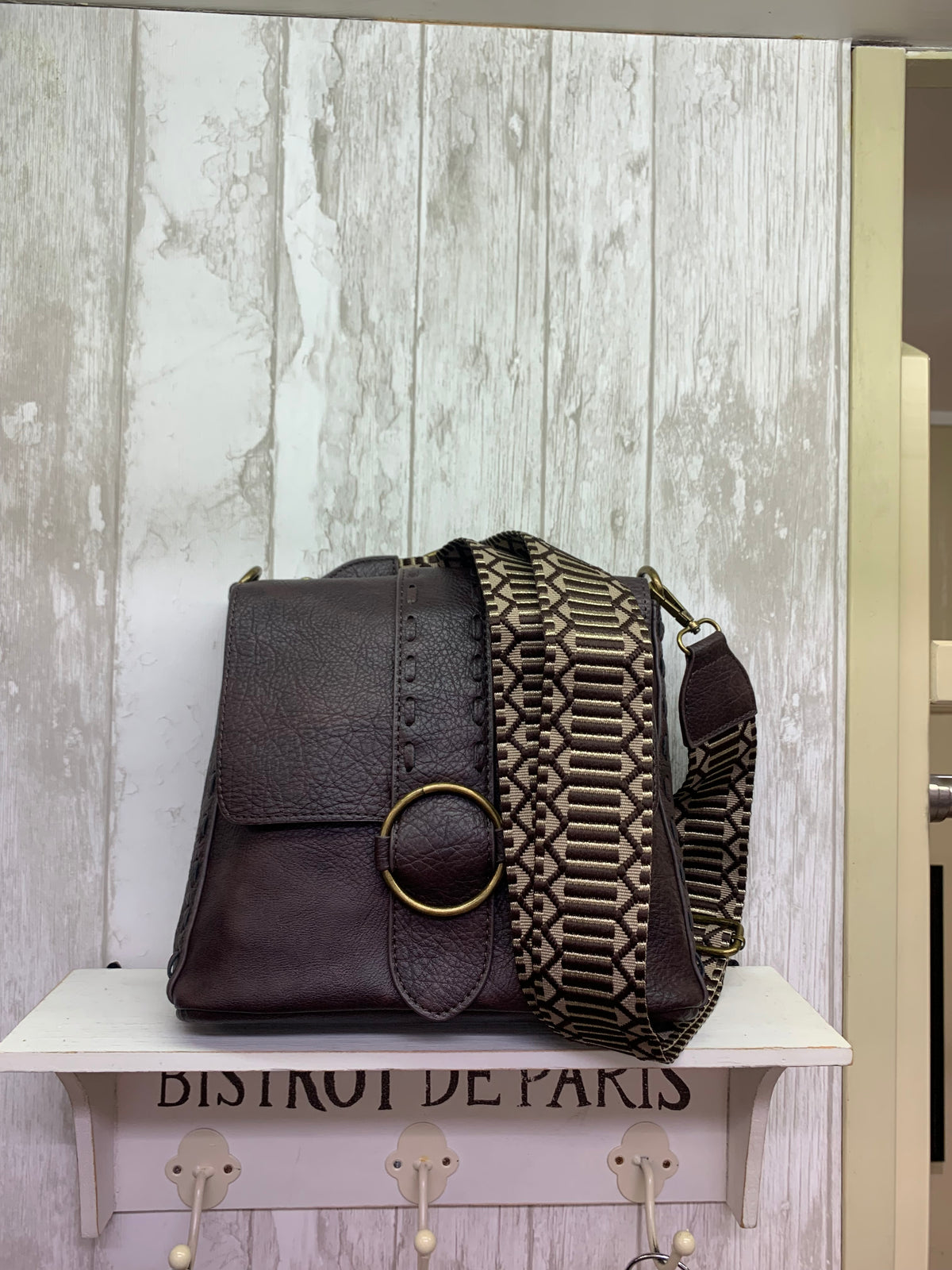 Vegan 2 strap Buckle Bag