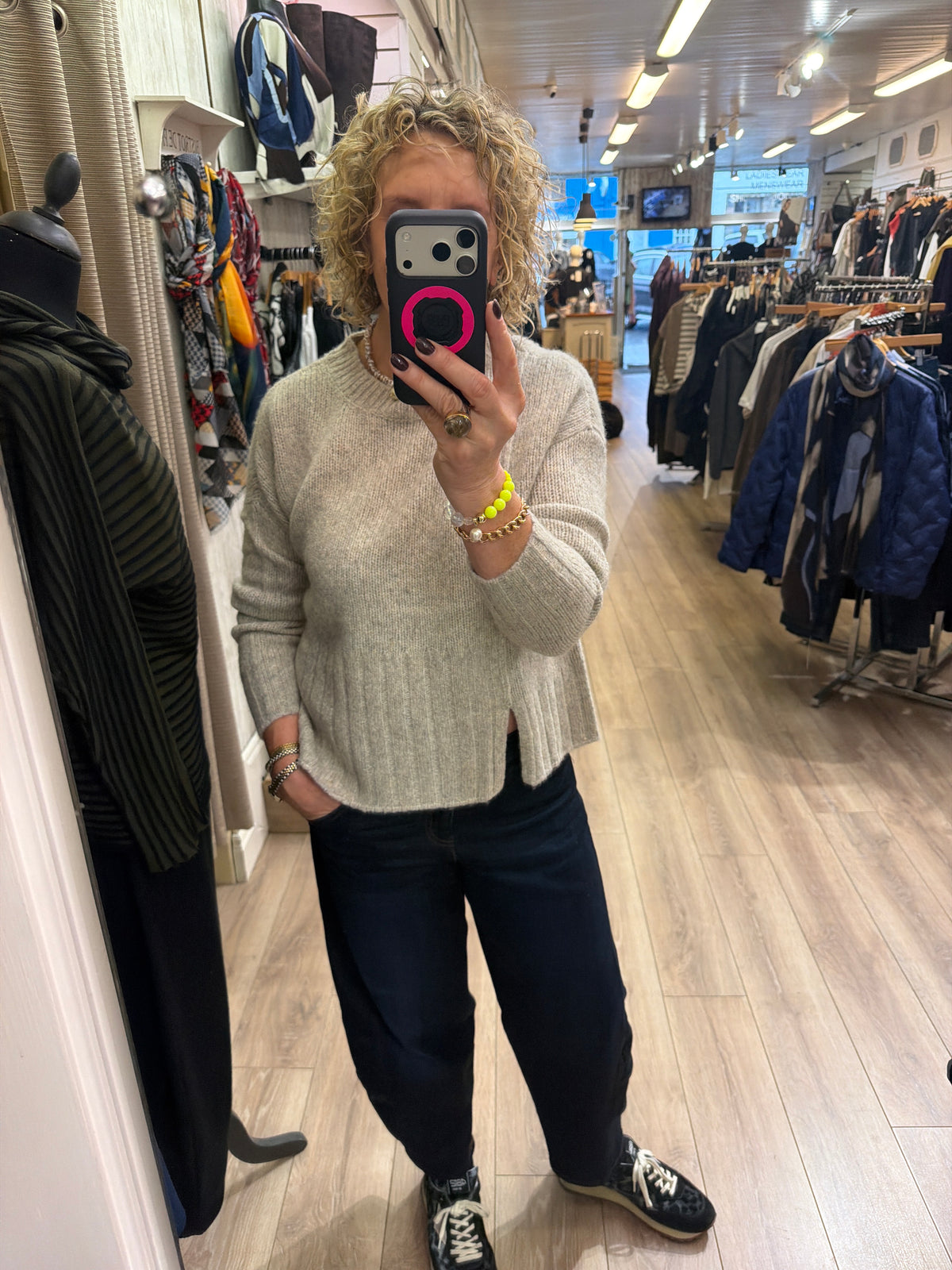 Amber & Moon Wool Sweater Pebble