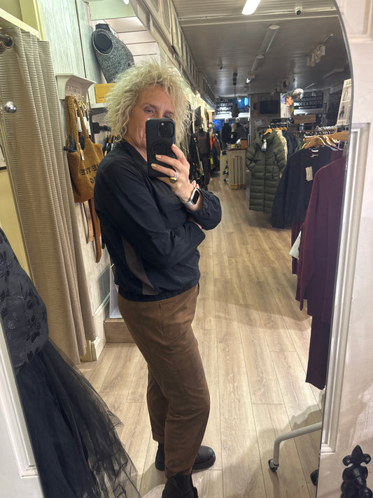 Naya Short Jacket With Side Panels Cocoa