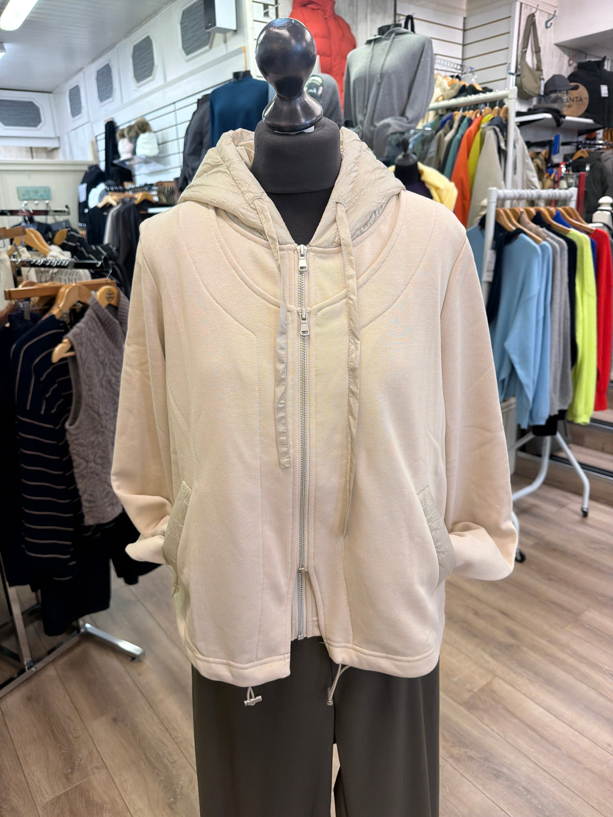Amber & Moon Jacket with Hood Pebble