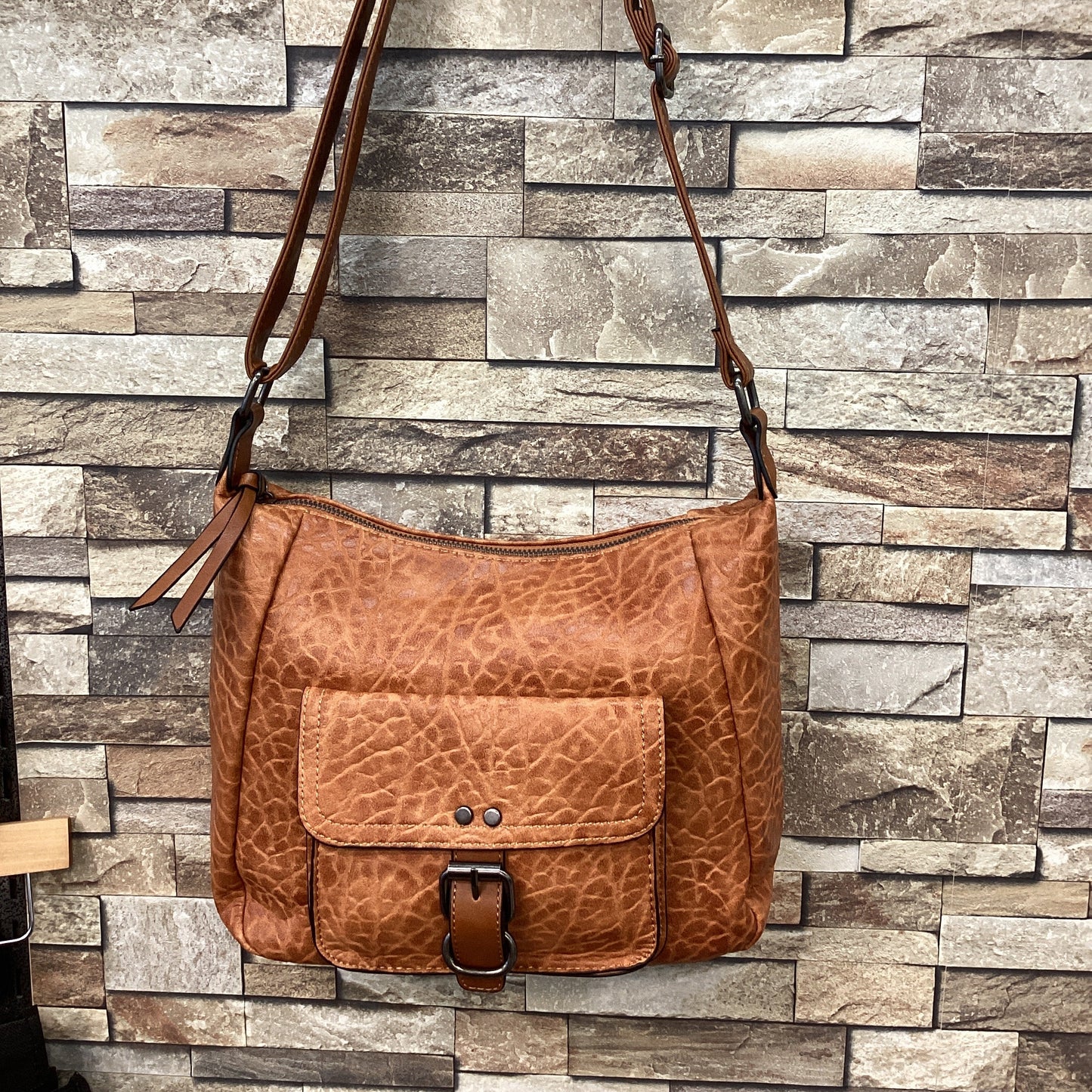 Embossed Vegan Leather Bag