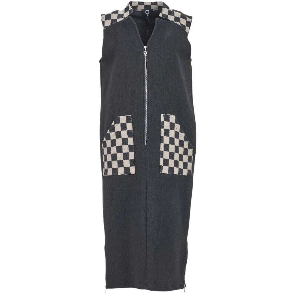 My Soul Crincle Dress - Black/Check