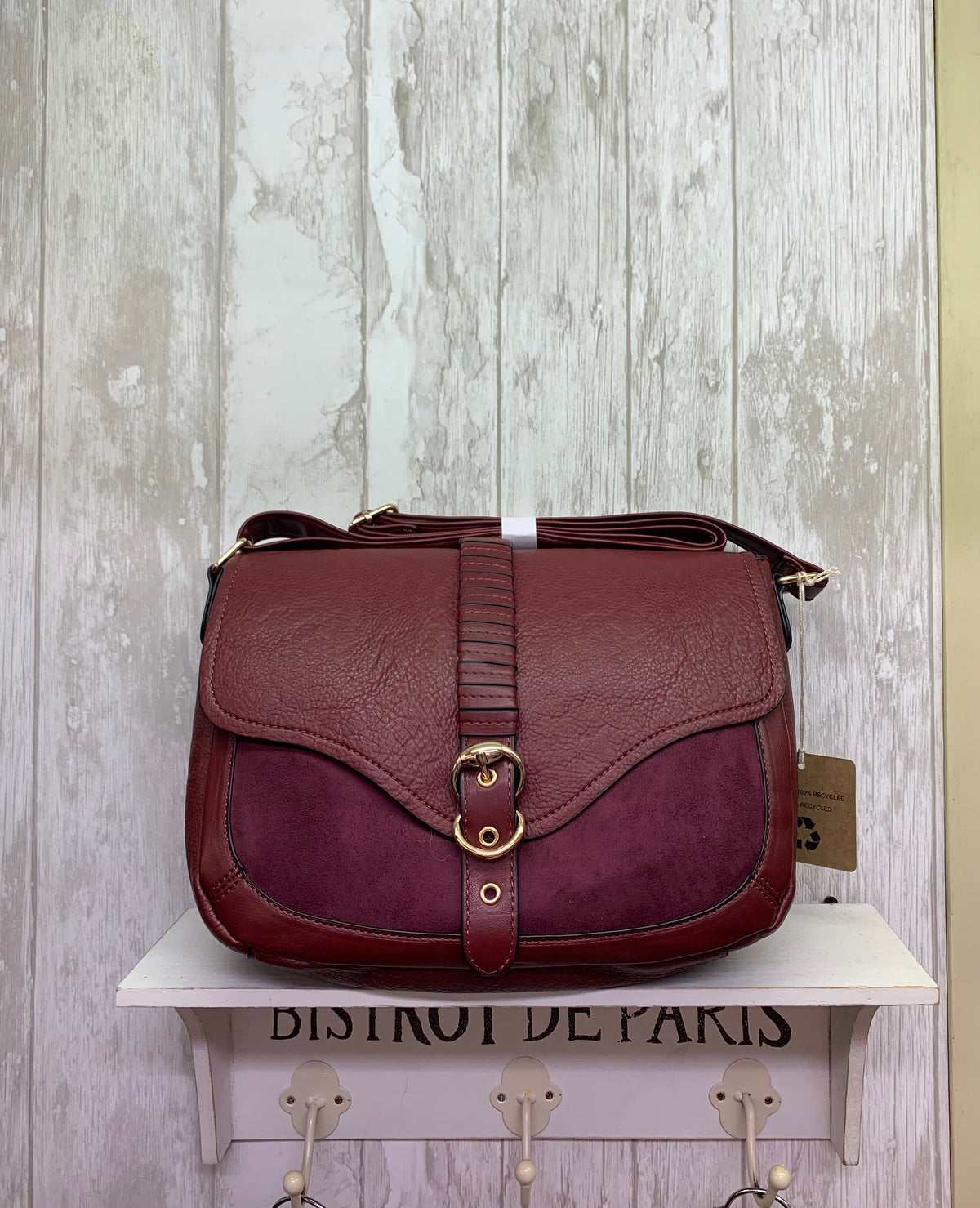 Two Tone Vegan Crossbody