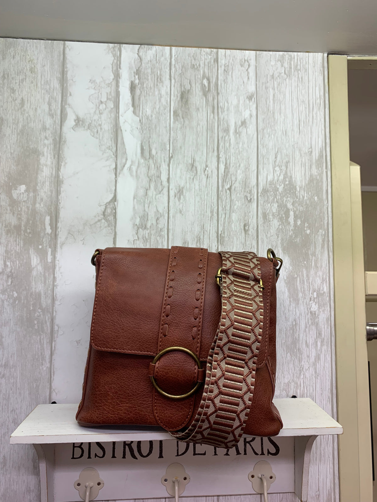 Vegan 2 strap Buckle Bag
