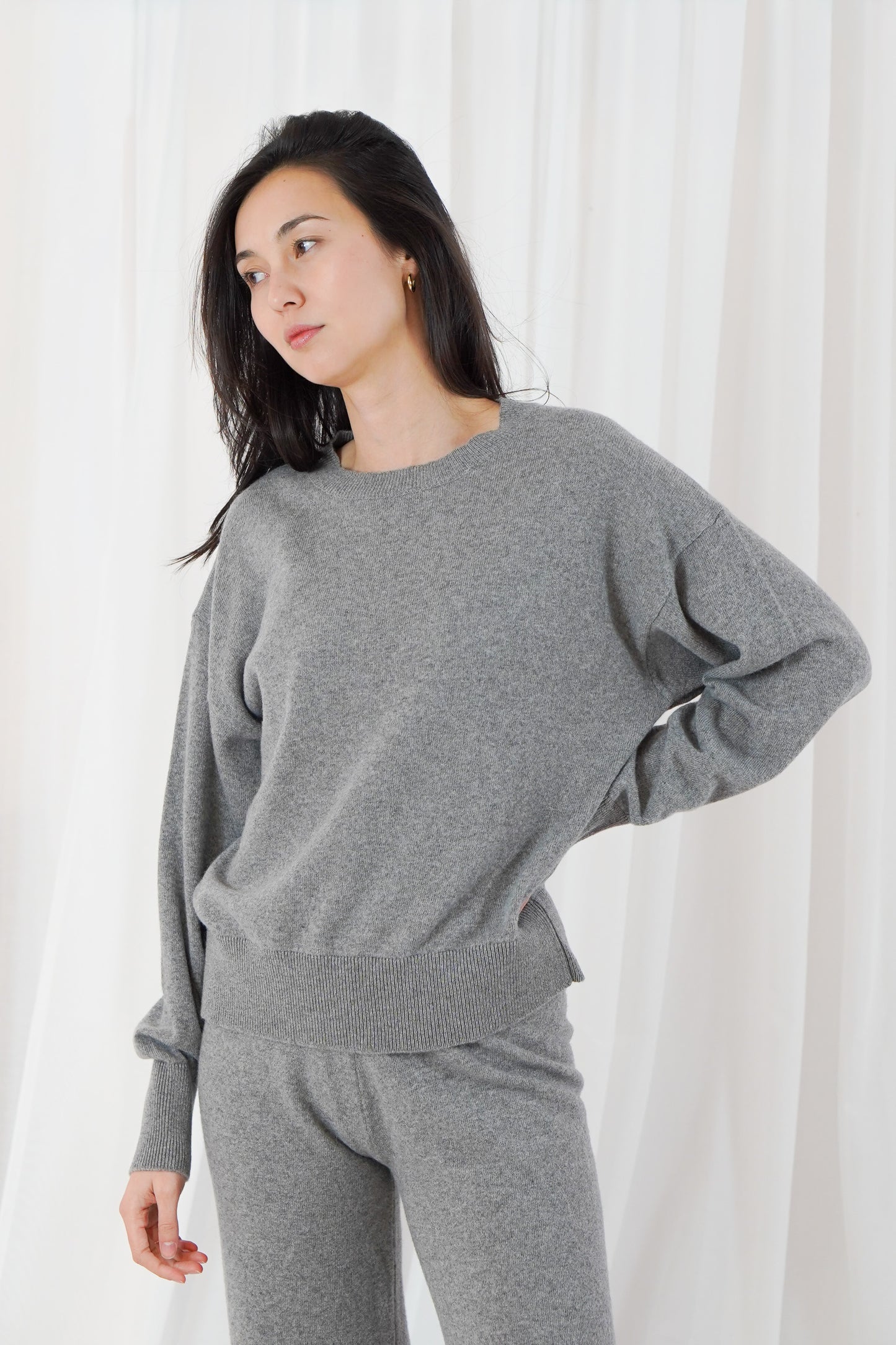 TWNS Nantucket Sweater Mottled Grey