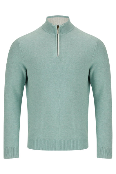 Benetti Dawson 1/4 Zip Knitwear Sage
