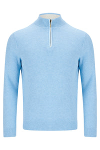 Benetti Dawson 1/4 Zip Knitwear Sky